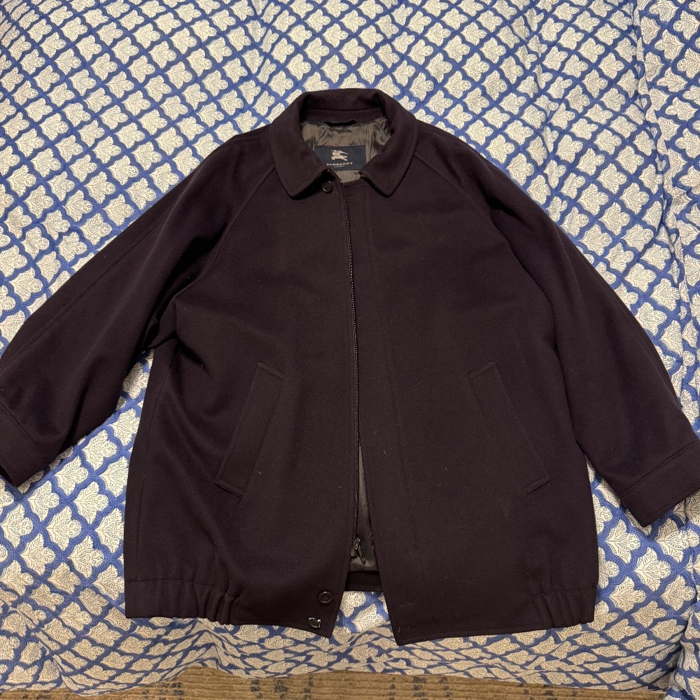 Navy Burberry London Coat